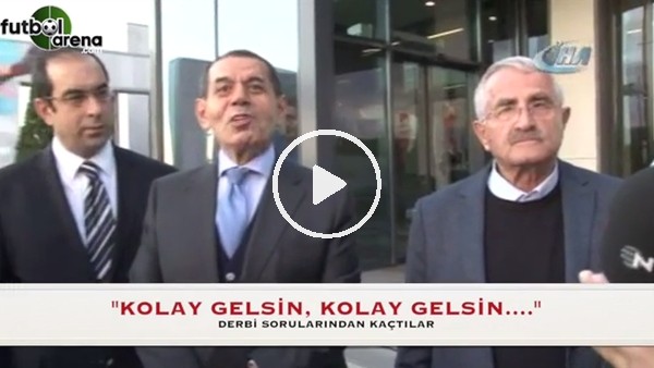 Dursun Özbek derbi sorularını yanıtsız bıraktı