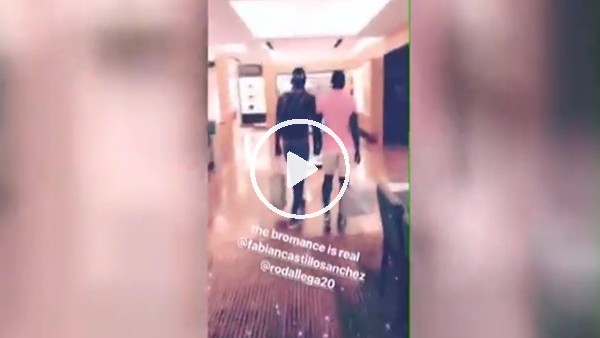 Trabzonsporlu futbolcular uçak pistinde birbirlerini kovaladı