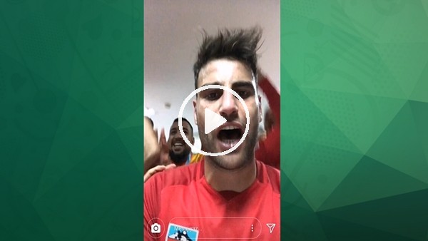 Kayserisporlu futboluların soyunma odasında yaşadığı büyük sevinç