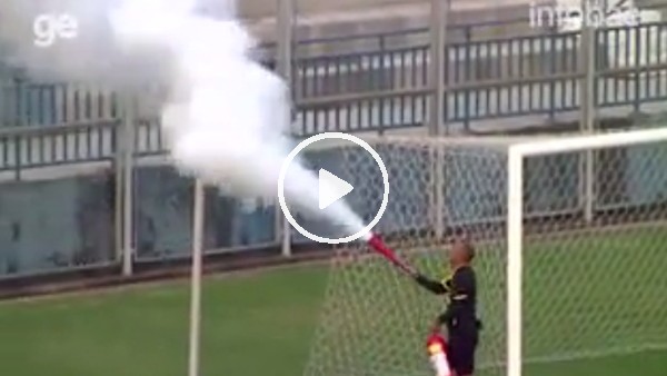 Eşekarıları kadınların maçına engel oldu 