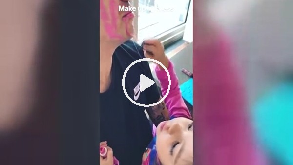 Kızından Gary Medel'e makyaj!