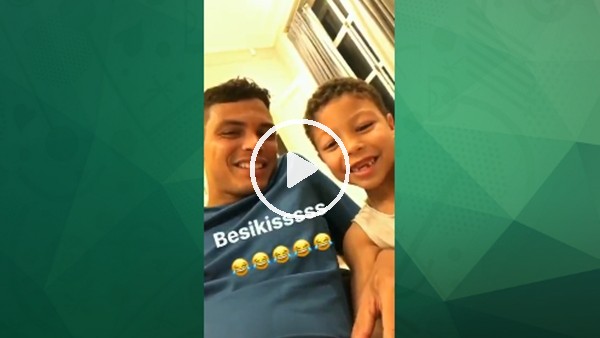 PSG'nin yıldızı Thiago Silva'nın oğlundan Beşiktaş!