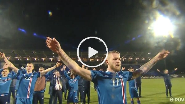 İzlandalı futbolcuların Dünya Kupası sevinci!