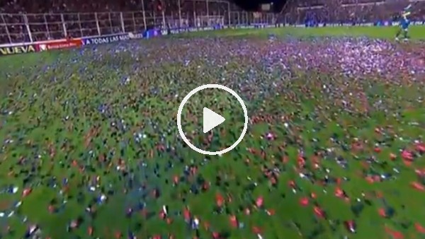 Boca Juniors maçına 20 dakikalık konfeti engeli!