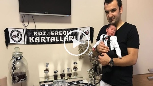Yeni doğan bebeğinin odasını Kartal Yuvası'na çevirdi