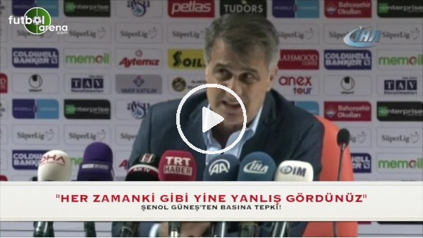 Şenol Güneş'ten basına tepki ''Her zamanki gibi..''