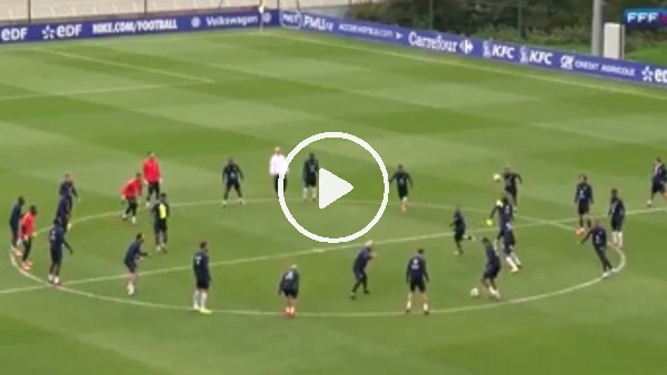 Fransa antrenmanında topu kapmak çok zor