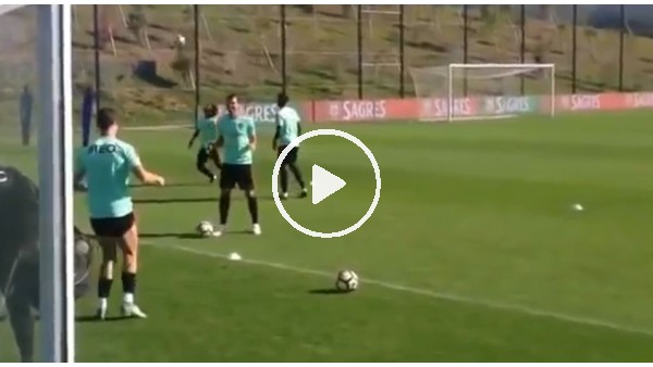 Cristiano Ronaldo ve Pepe'den keyifli antrenman