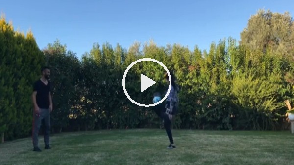 Selçuk Şahin ve eşinden antrenman!