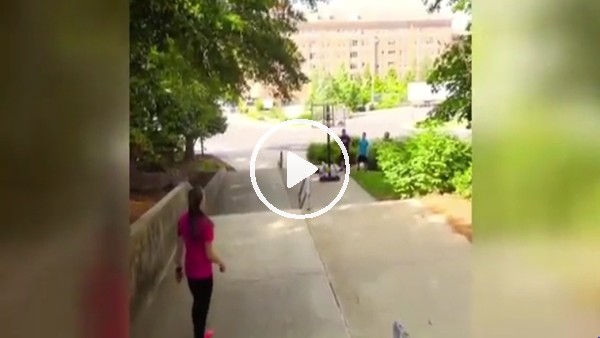 Kadın futbol sihirbazından inanılmaz basket!