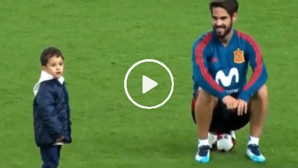 Isco Alarcon oğlunu yetiştiriyor!