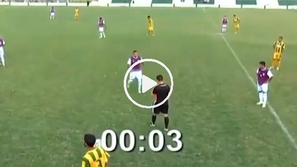 10 saniyede iki sarı kartla oyundan atıldı!