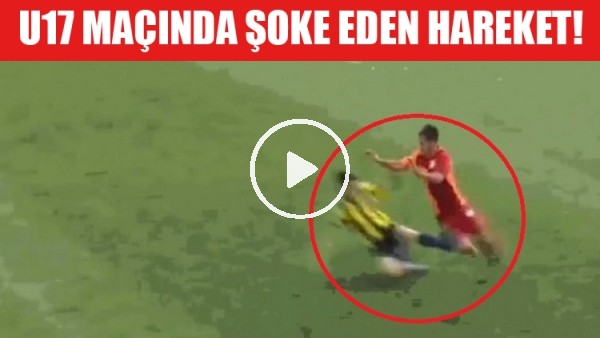 Fenerbahçeli oyuncudan Galatasaraylı rakibine sert faul