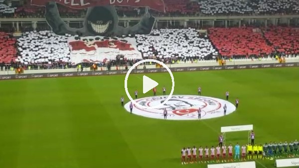 Sivasspor taraftarının Konyaspor maçında yaptığı koreografi