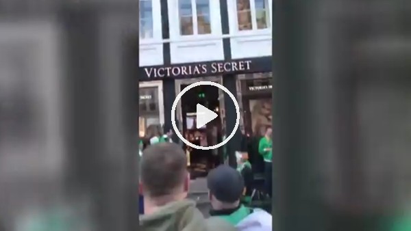İrlandalı taraftarlardan, Victoria Secret baskını!