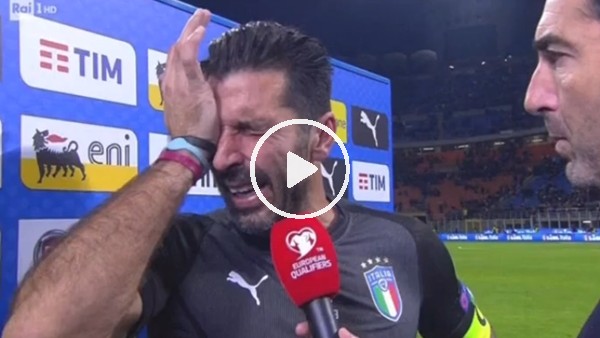 Buffon gözyaşlarına engel olamadı!