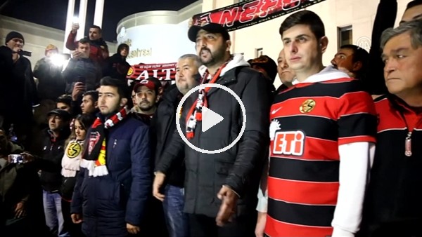 Eskişehirspor taraftarlarından protesto