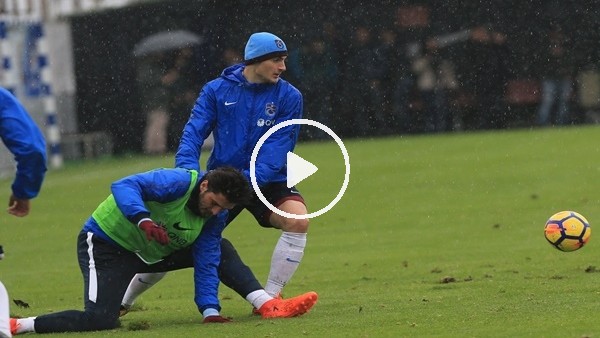Trabzonspor, yağmur altında çalıştı