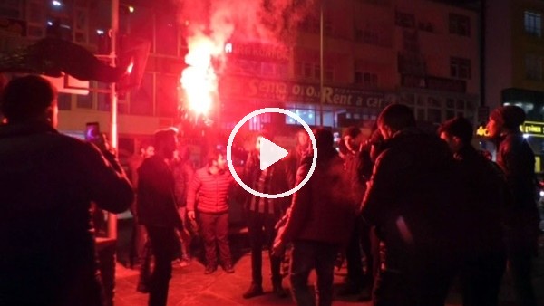 Kars'ta eksi 20 derece soğukta Beşiktaş'ın galibiyetini kutladılar