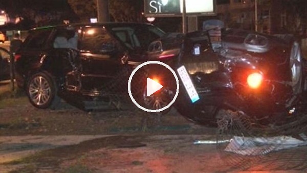 Burak Yılmaz'ın içinde bulunduğu araç takla attı