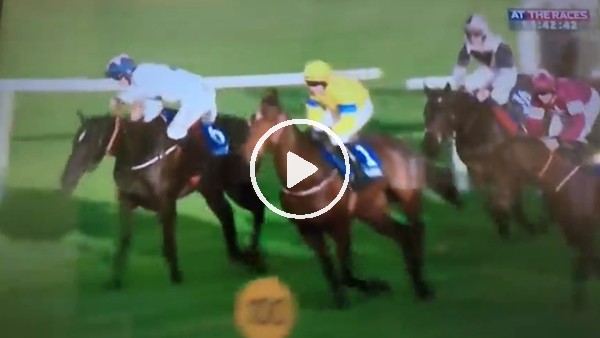 Jokeyin korku dolu anları, kameralara böyle yansıdı!