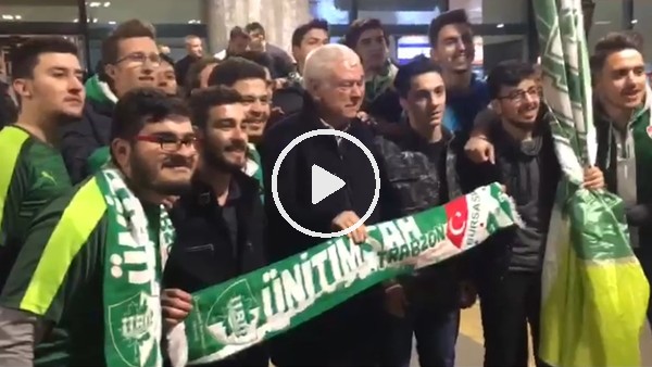 Bursaspor'a Trabzonzon'da coşkulu karşılama