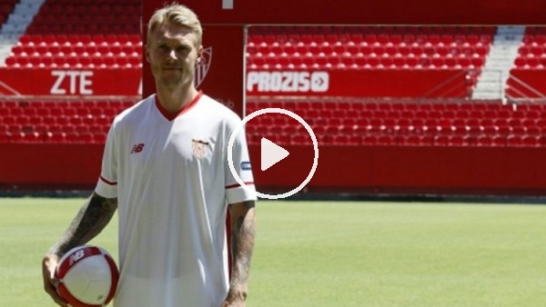 Simon Kjaer'in Sevilla formasını giydiği ilk an