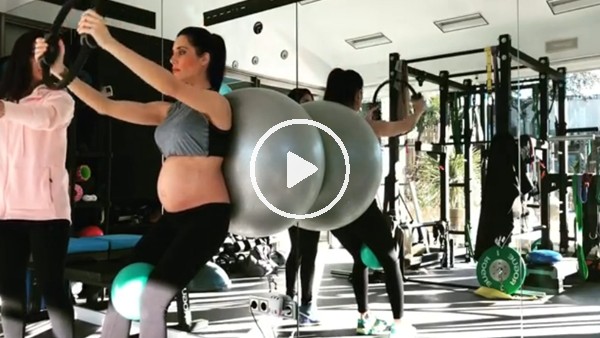 Pilar Rubio hamileyken sporunu aksatmıyor