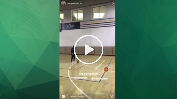 Necip Uysal, basketbolda yeteneklerini sergiledi