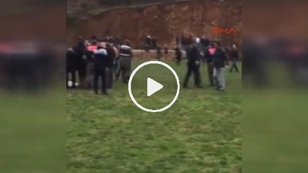Amatör küme maçında saha karıştı, iki futbolcu hastanelik oldu
