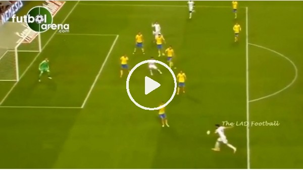 Olivier Giroud'un İsveç'e attığı gol