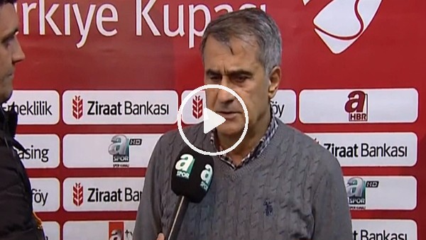 Şenol Güneş: "Kötü maç oldu"