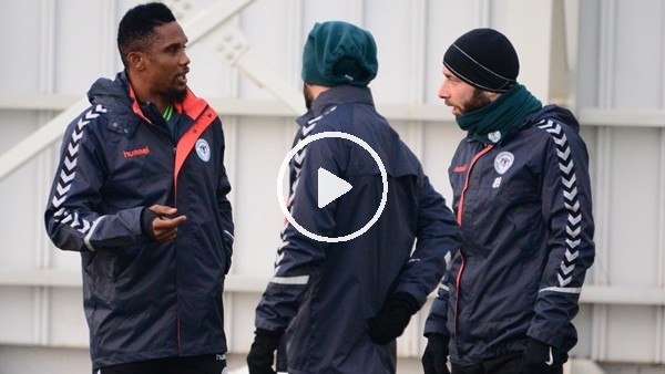 Konyaspor'da Eto'o ilk antrenmanına çıktı
