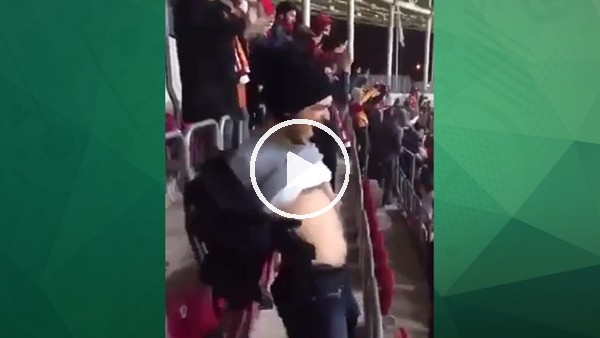 Gomis'in golünden sonra kendinden geçen taraftar