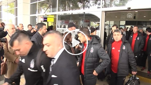 Beşiktaş kafilesine coşkulu karşılama