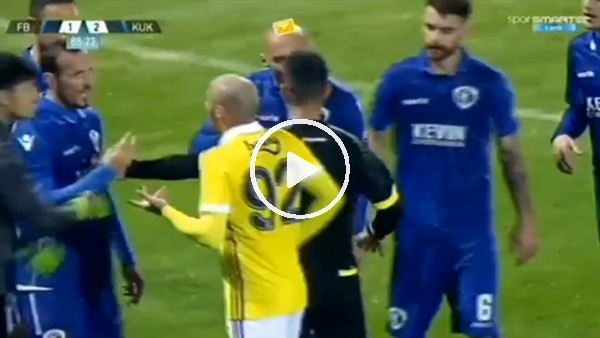 Fenerbahçe - Kukesi maçında gerginlik!