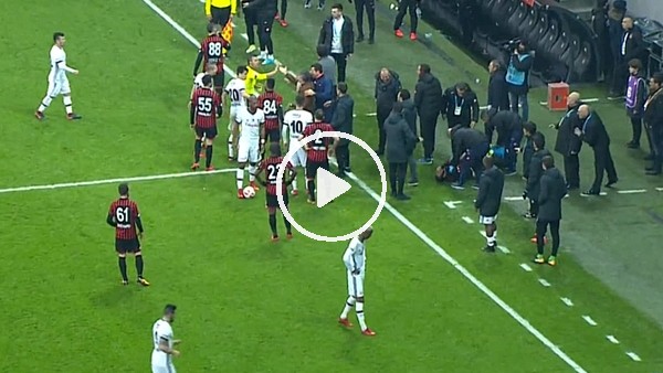 Beşiktaş - Gençlerbirliği maçında saha karıştı