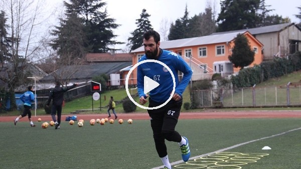 Engin Baytar, amatör lig takımında ilk idmanına çıktı