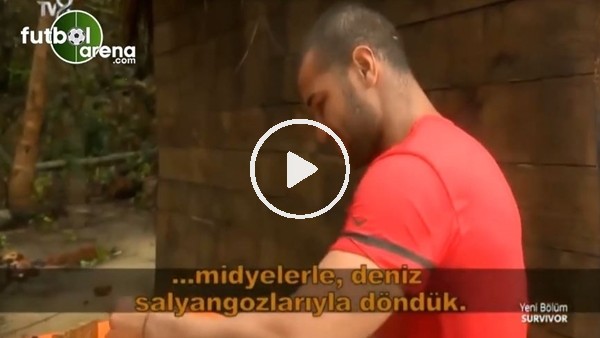 Survivor'da Emre Durak salyangoz yedi