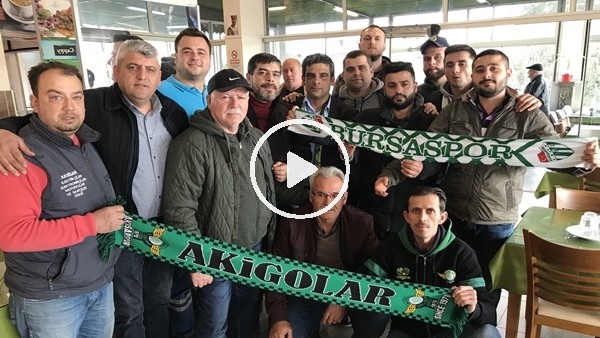 Akhisar ve Bursa taraftarlarından dostluk mesajı