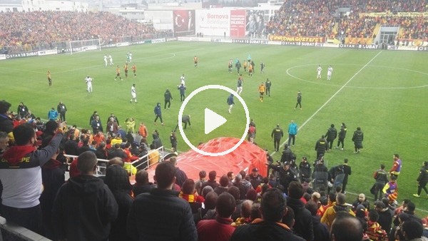 Göztepe taraftarının hakeme tepkisi