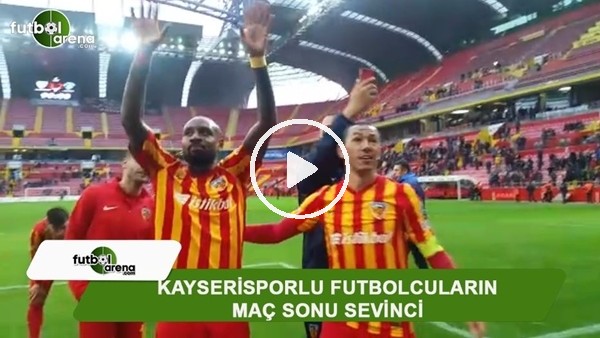 Kayserisporlu futbolcuların maç sonu sevinci