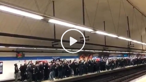 PSG taraftarı Madrid deplasmanında...