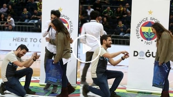Fenerbahçe Doğuş maçında evlenme teklifi
