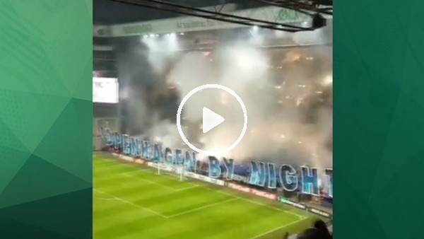 Kopenhag taraftarı Atletico Madrid maçında stadı yaktı