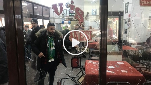 Akhisarspor ile Bursaspor taraftarı arasında çıkan olayda iki kişi yaralandı