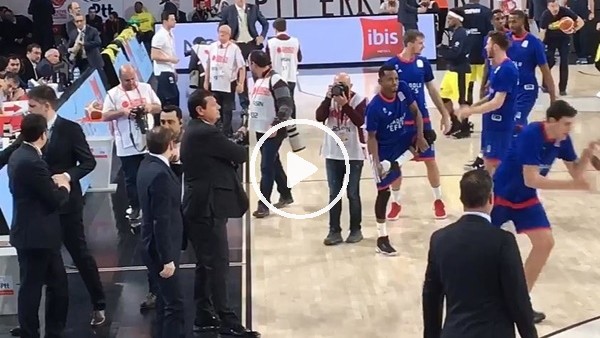 Obradovic ve Ergin Ataman maç öncesi el sıkışmadı