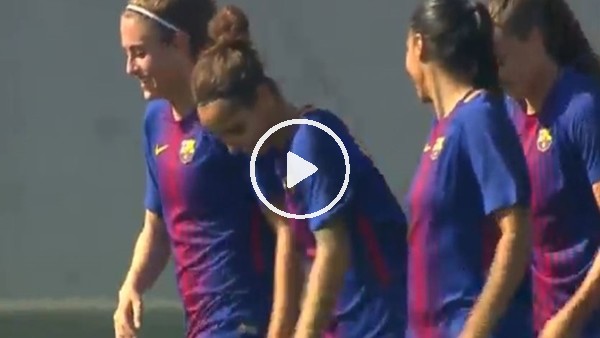 Barcelona'lı kadın futbolcudan enfes gol