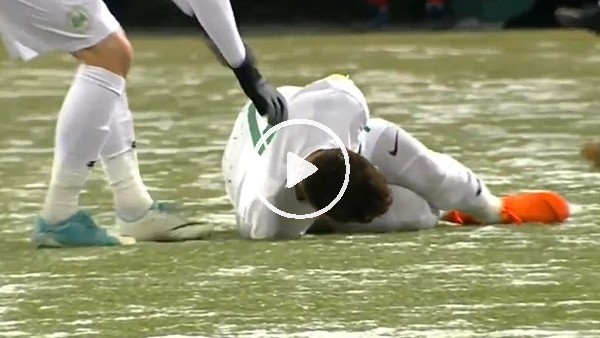 Sakatlanan futbolcunun formasındaki etiketi aldı