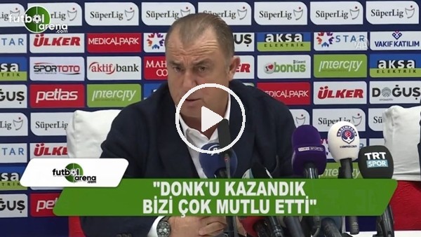 Fatih Terim'den Ryan Donk'a övgüler!